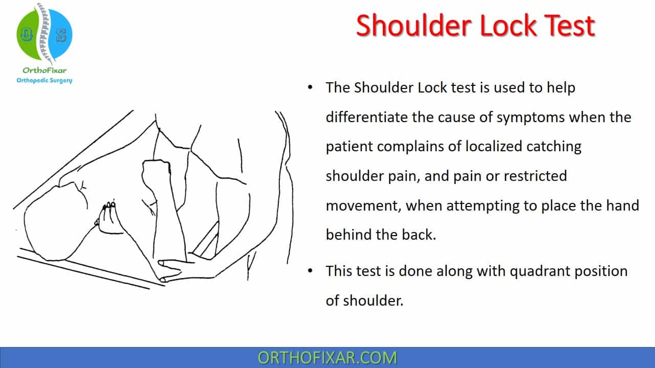  Shoulder Lock Test 