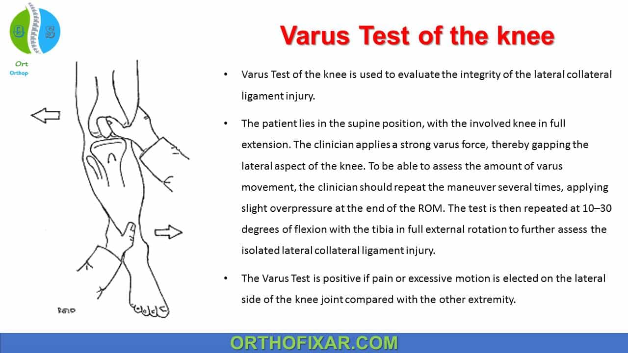  Varus Test of the knee 